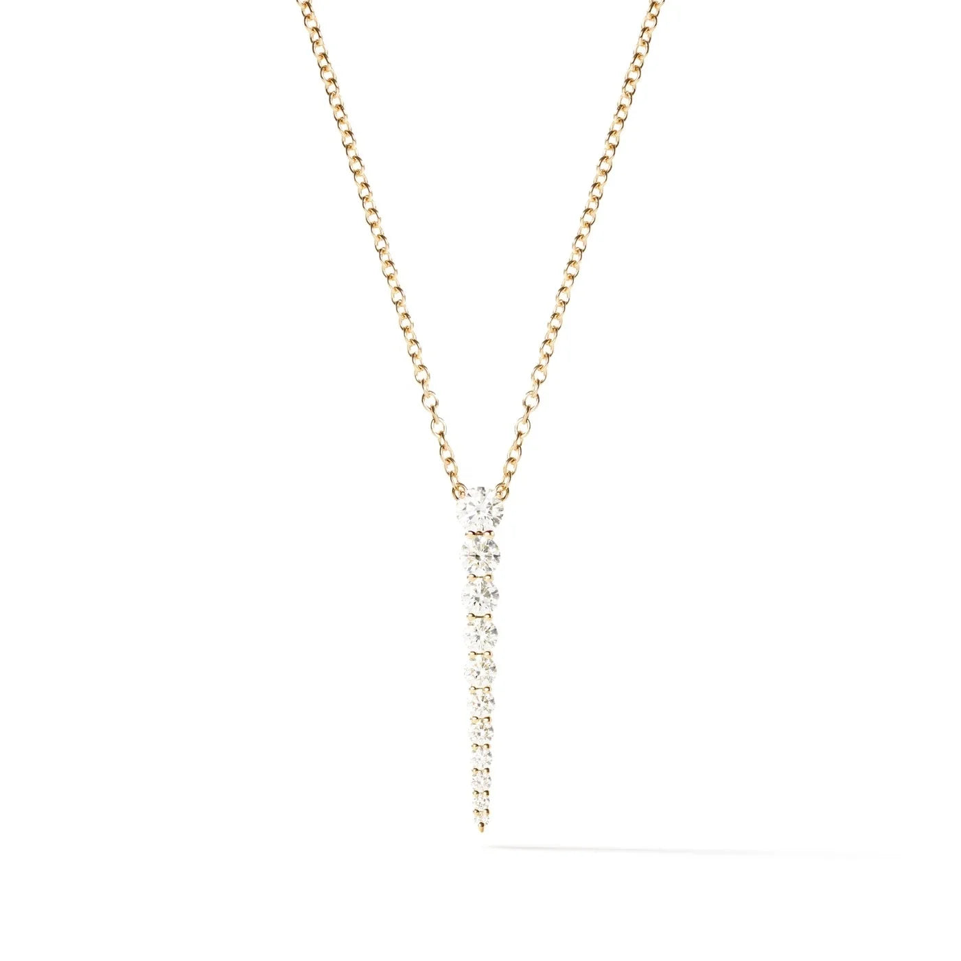LOZRUNVE 925 Sterling Silver Trendy Gold Plated CZ Bar Pendant Necklace for Women Gril