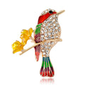 Jachon Hummingbird Pin Brooch Set Fashion Men and Women Elegant Bird Brooch With Rhinestones