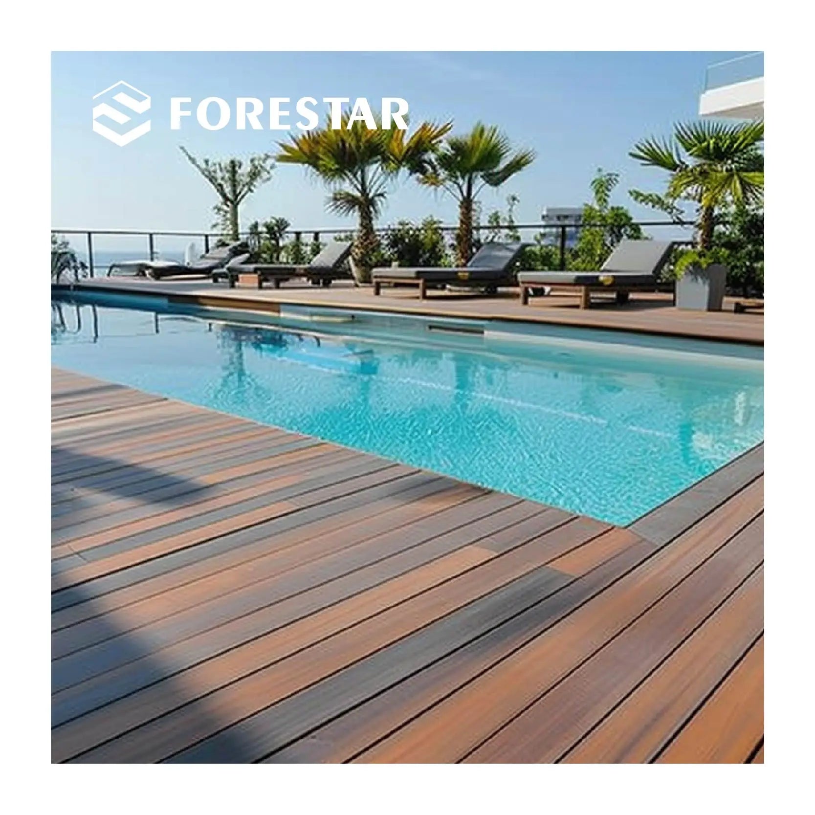 WPC Composite Outdoor Decking / Terrace Flooring/ Solid Hard Wood Board Wood Plastic WPC Decking 3D Wood Grain Composite Decking