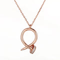 Wholesale Price Classic Elegant Fashion Rose Gold Plated S925 Sterling Silver Cubic Zircon Pendant Jewelry Necklace for Women