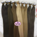 Wholesale Double Drawn Raw Cambodian Remy Hair Cuticle Aligned Tape in Human Hair Extensions 100% Real Hair