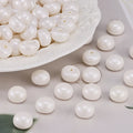 Wholesale 100pcs One-side-hole White Pearl Acrylic Beads for Necklace Making Jewelry Findings & Components