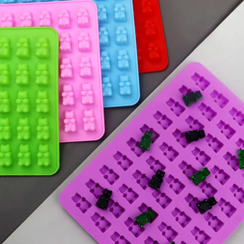 Blues Spot Wholesale Cross-Border 50 Cute Bear Gummy Candy Mold Qq Soft Candy Wax Pellet Mold