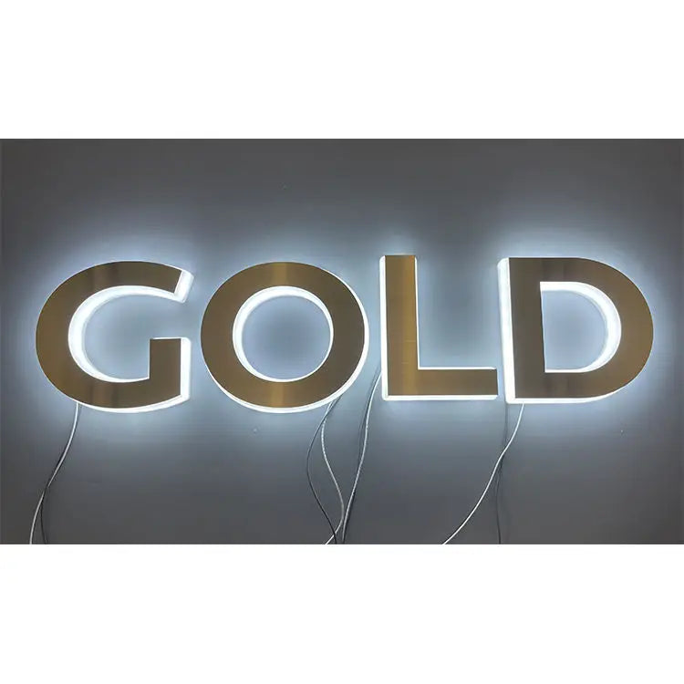 LED Luminous Character Outdoor Waterproof Acrylic Stainless Steel Customizable Wall-Mounted Light for Companies