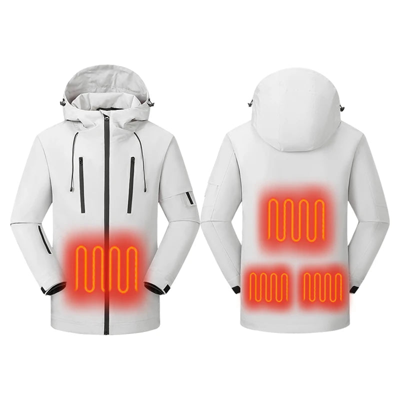 In Stock 7.4V Outdoor Heated Jacket Windproof Waterproof USB Electric Jacket for Men Women