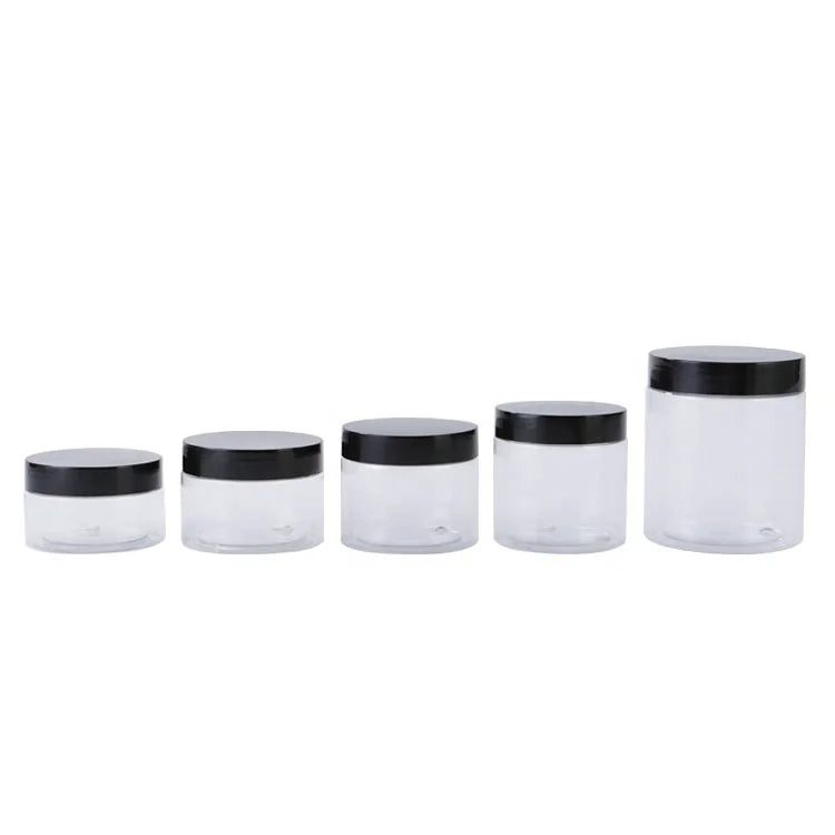 Wholesale 50g 100g 120g 200g 250g 300g 500g Storage Containers Food Container Cosmetic Package Transparent Pet Plastic Jar
