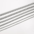 Customized NK Letter Necklace for Men Women Silver Plated Stainless Steel Rolo Chain Link Unisex Hip Hop Style