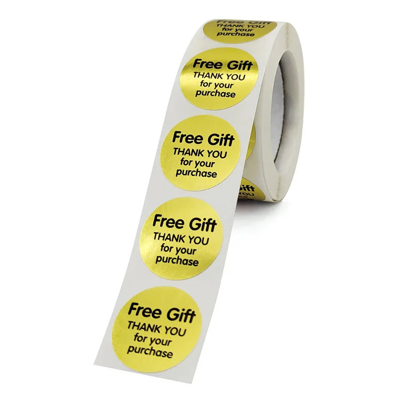 Custom Printing Labels Free Gift Sticker Thanks Gift Labels for Packaging Gift Decoration Stickers