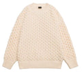 OEM & ODM 2023 Custom Winter Fashionable Design Plain Crew Neck Pullover Cable Knitted Sweater for Men