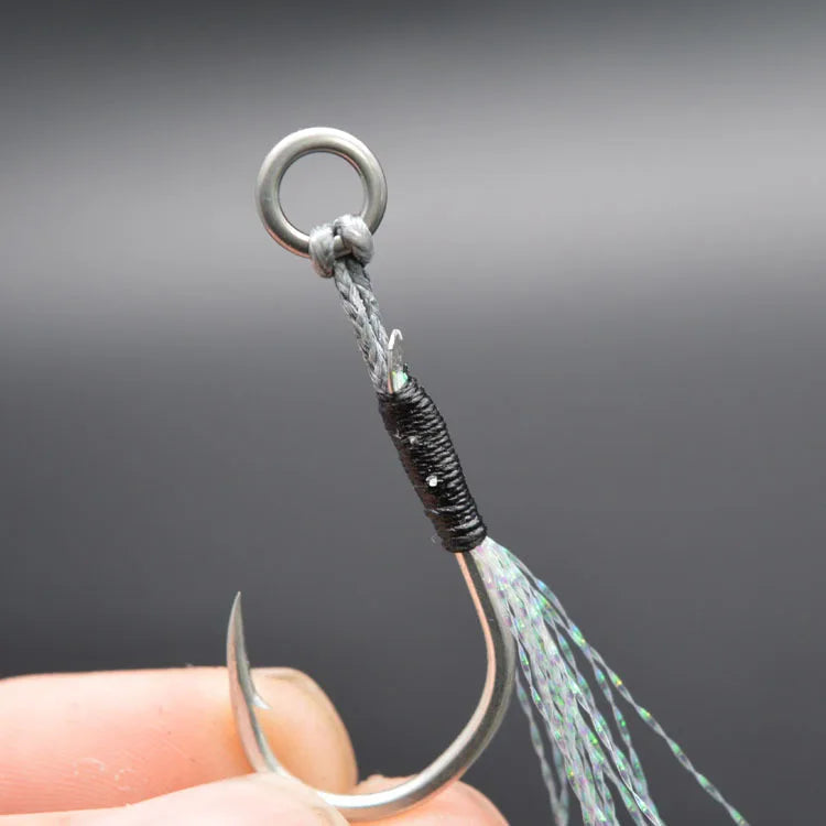 LETOYO Assist Hook Jigging Bulk Jig Assist Hook Wholesale Cheap Fishing Jigging Hook
