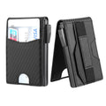 THUMBS-UP Mens Minimalist 9-13 Cards Slim Compact Cash Strap & ID Window RFID Blocking Smart Pop up Card Wallet