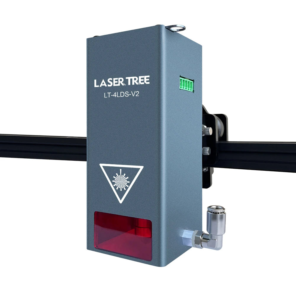LASER TREE 4LDS-V2 20W Optical Power Laser Engraving Module with Air Assist Blue Laser Cutting Head for Plywood Acrylic Leather