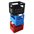 QS Hot Sale Food Grade HDPE Plastic Crate 12 Hole 400x300x302 Bottle Crate