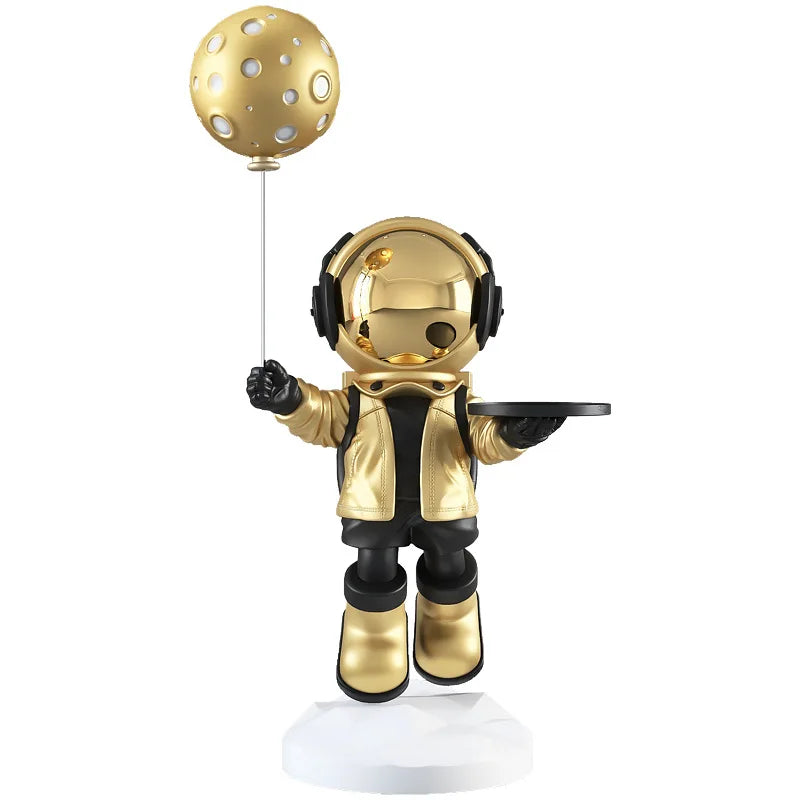 Dropshipping Astronaut Tray 80cm Sculpture Storage Ornaments With Balloon Home Decoration