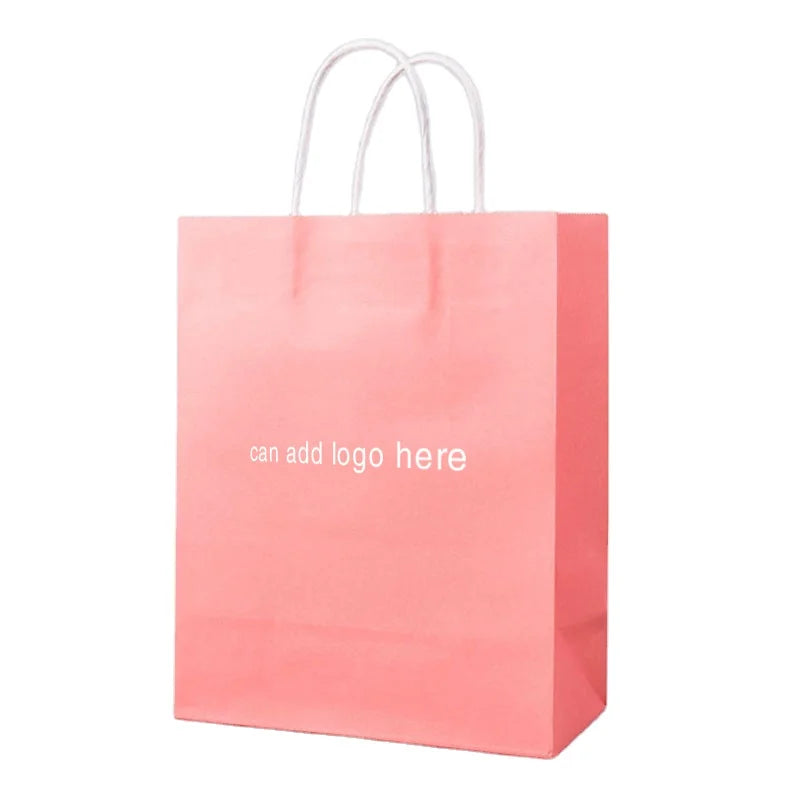 Custom Bags pink Retail Bread Bag Customized Your Own logo Thank You for Shopping Bags