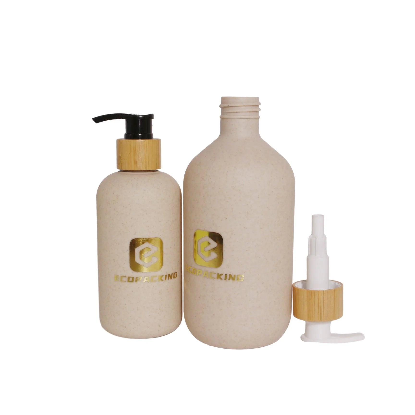 Eco Friendly 30ml 100ml 250ml 300ml 400ml 500ml Biodegradable Plastic Bottle Wheat Straw Bottle for Shampoo
