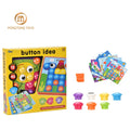 Early Education Interesting Color Matching Mosaic Pegboard Button Assembling Large Mushroom Nail Toy for Kids