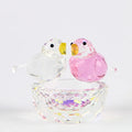 Manicure  Tools Octagonal High-end Large Crystal Nail Glass Liquid Cup with Bird Accessories Lid Nail Art Acrylic Liquid Bowl