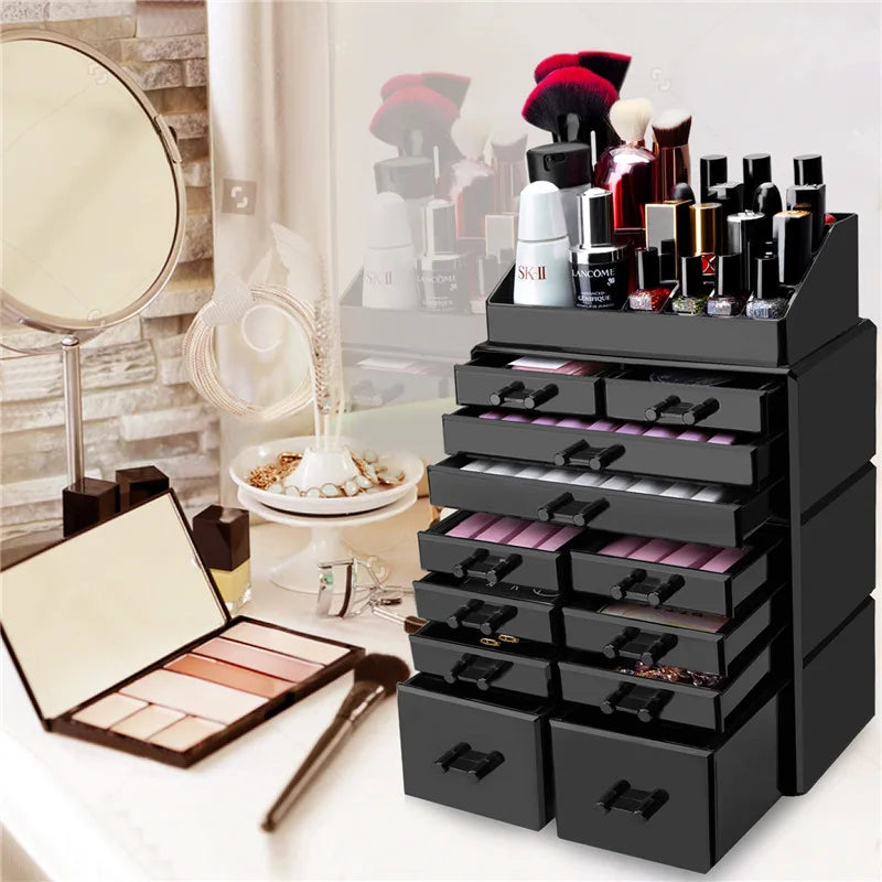 Factory Outlet New Style High Quality Drawer Type Ps Acrylic Organizer Storage Box Cosmetics Cabinet