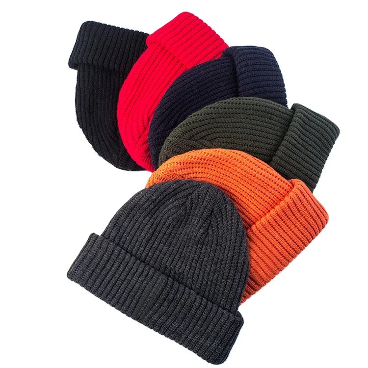 Hot Sale Beanie Fashion Knitted Hat Thicken Fall and Winter Style Knitted Cap Factory Direct Sale
