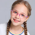 DOISYER Manufacturer Wholesale TR90 Oval Frame Children's Glasses Blue Light Blu Ray Anti-Anti Computer Glasses Fashionable Blue
