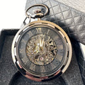 Skeleton Hollow Mechanical Watches Hand Winding Wheel Mechanical Pocket Watches