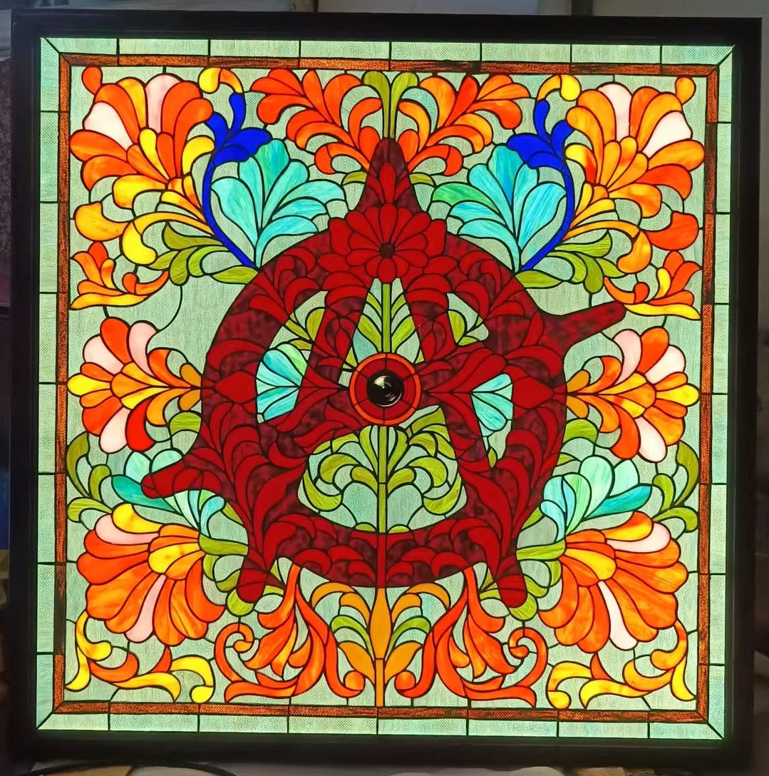 Stained Glass Waterproof Durable Eco-Friendly Outdoor Decoration Artisan Custom Patterns for Church Luxury Malls Fade-Resistant