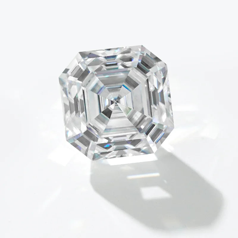 1ct 3ct Mossanite DEF VVS1 Asscher Cut Loose Gemstone Starsgem Gems Stone Wholesale Synthetic Moissanite With GRA Certificate