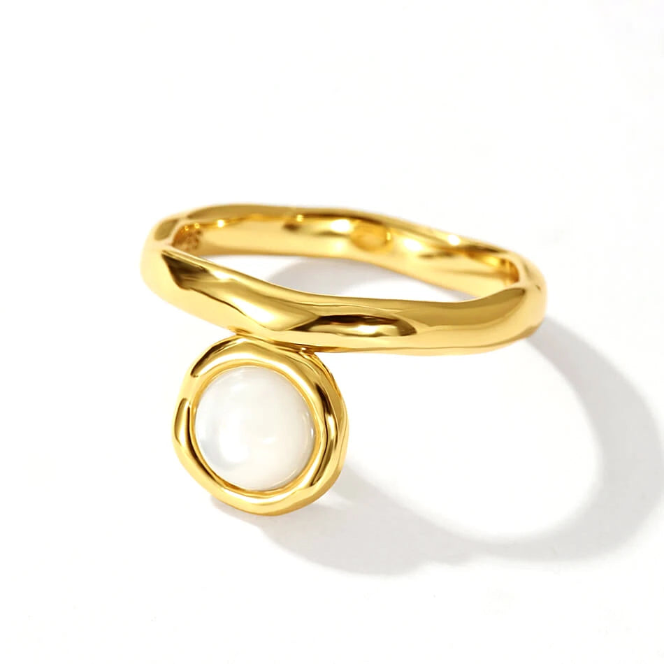 Milskye Fashion Fine Jewelry for Women 2024 14k Gold Plated 925 Sterling Silver Mother of Pearl Rings