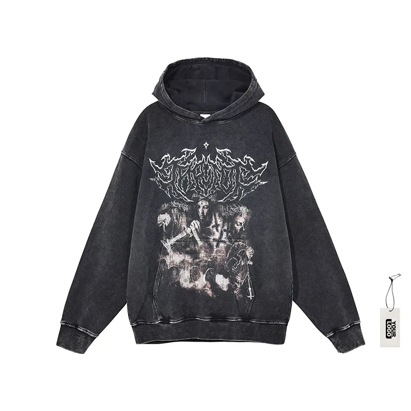 Hip Hop Street Good Quality Hooded Men Solid Sweatshirt Jogger Pullovers Custom Screen Printing Hoodie Sweatshirts