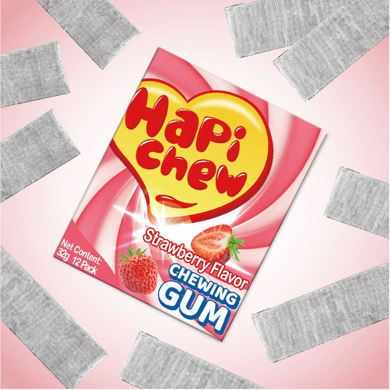 Halal Private Label 100% Natural Sugar-Free Fruit Chewing Gum 12 Packs of 10 Pieces