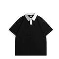 Ready Ship 200G High Quantity Breathable Men's Casual Short Sleeve for Polo Tshirt New Cold Feeling Contrast Plain Dyed Knitted