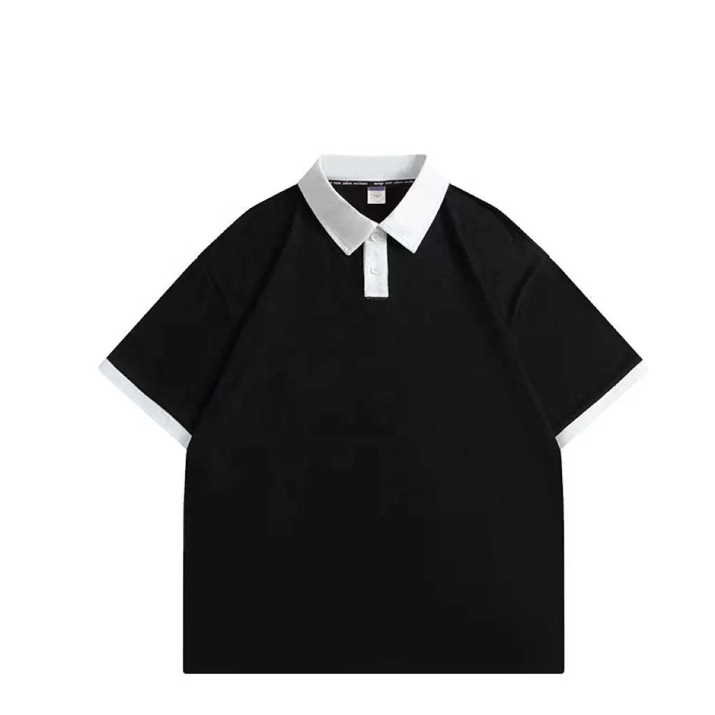 Ready Ship 200G High Quantity Breathable Men's Casual Short Sleeve for Polo Tshirt New Cold Feeling Contrast Plain Dyed Knitted