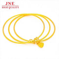 Gold Multi-Circle Bracelet Sandblast Frosted Pouch Lotus Seedpod Small Pendant Three-Circle Bracelet Gold-Plated Multi-Wire Ring