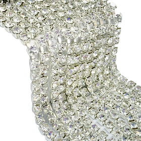 Handmade DIY Claw Chain Hair Ornament with Electroplating Rhinestones New Metal Nail Chain Accessories in OPP Bag
