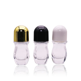 Ready Ship Clear Cosmetic Glass Roll-on Bottles 30ml 50ml Empty Roller Bottles for Essential Oils Skin Care Cream Face Cream