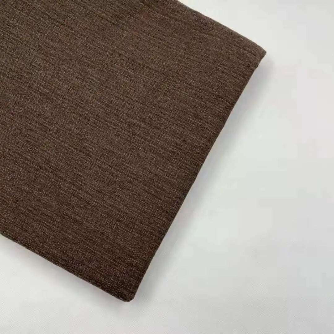 Home Deco Woven Polyester Linen Fabric Dyed Pattern Upholstery Linen for Sofas Home Textile Pointelle Fabric Supplier