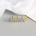 Luxury Girls Fashion Silver Minimalist Jewelry Geometric Square Huggie Earrings