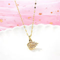 Simple Titanium Steel Crystal Diamond Swan Necklace Fashion Temperament Clavicle Chain Pendant Popular Jewelry