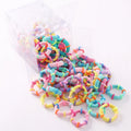 50pcs/set Girls Cute Colorful Nylon Soft Elastic Hair Bands Tie Gum Children Ponytail Holder Rubber Bands Kids Hair Accessories