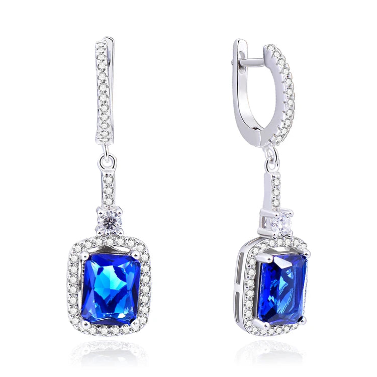 Luxury Nordic Design Large Stud Huggie Earrings Women Sterling Silver Gold Rose Gold Plating Featuring Emerald Gifts Parties