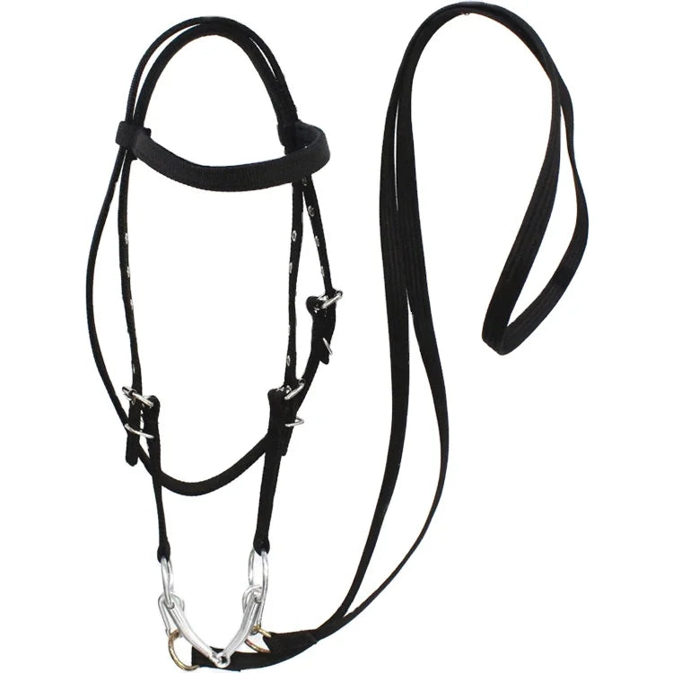 Horshi in Stock Horse Equestrian Adjustable Nylon Horse Bridle Horse Halter Black.Red.Blue.renis