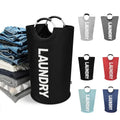 75L Large Capacity Vertical Dirty Clothes Organizer Oxford Cloth Double Laundry Basket  Storage Bag with Handle Laundry Hamper