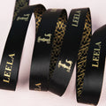 Factory Wholesale Polyester Custom Printed Grosgra Ribbon Roll Colors Grosgrain Printer Ribbon Satin Gold