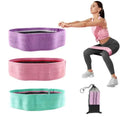 Custom Set of 3 Hip Butt Leg Workout Training Bands Elastic Polyester Fabric Resistance Bands for Booty Training