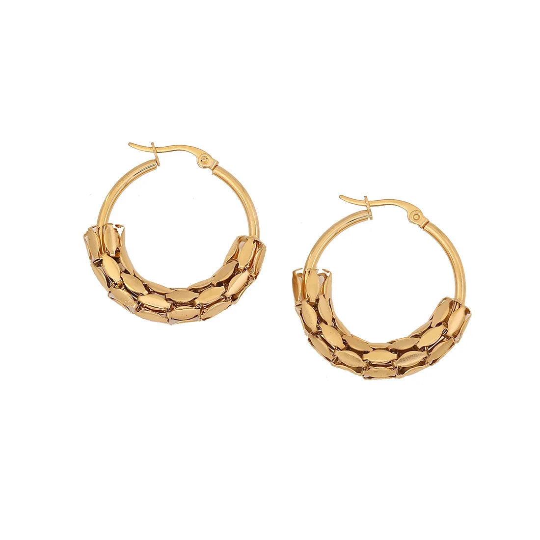 Women's Trendy Stainless Steel Hoop Earrings Tarnish-Free Other Fashion Jewelry