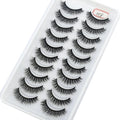 Wholesale False Eyelashes 10 Pairs Full Strip Synthetic Lashes 100% Handmade Custom Packaging Natural 3d Fluffy Lashes Eyelashes