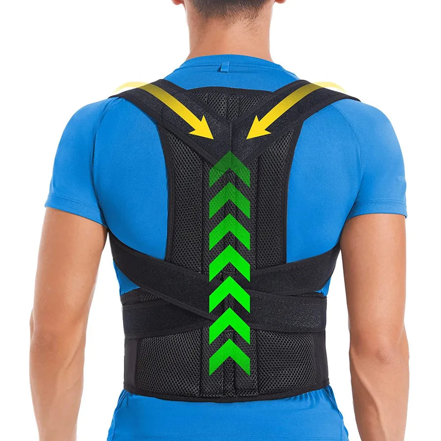 Hot Sale Breathable Adjustable Lumbar Support Posture Corrector Belt with Protection for Men Women