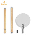 Round 9 Inch Pizza Peel Aluminum Alloy Pizza Turning Peel with Wooden Handle Pizza Shovel Baking Tools