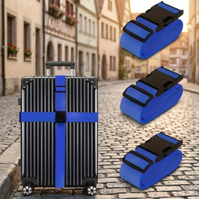 Promotion Colorful Lockable Custom Logo Polyester Luggage Straps for Suitcases with Adjustable Buckle and Safety Suitcase Belt